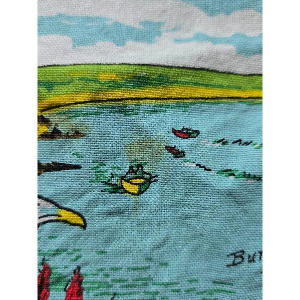 Tea towel‎ Hern Island 27x19, colorful, bright, hanging hook, 100% cotton